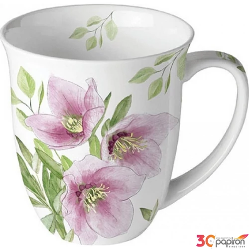Bögre porcelán Ambiante Classic helleborus 4dl porcelánbögre