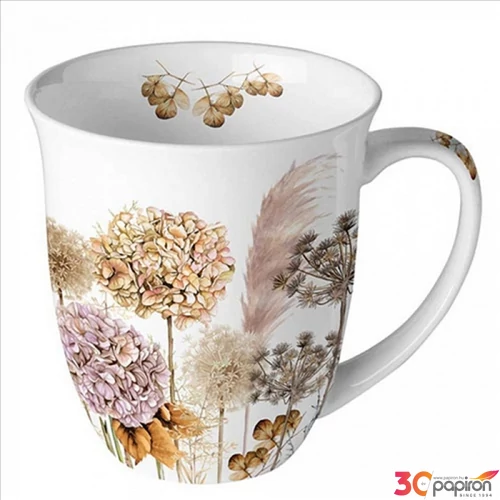 Bögre porcelán Ambiante Dried flowers 4dl porcelánbögre