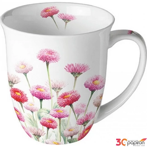 Bögre porcelán Ambiante Painted Bells 4dl porcelánbögre
