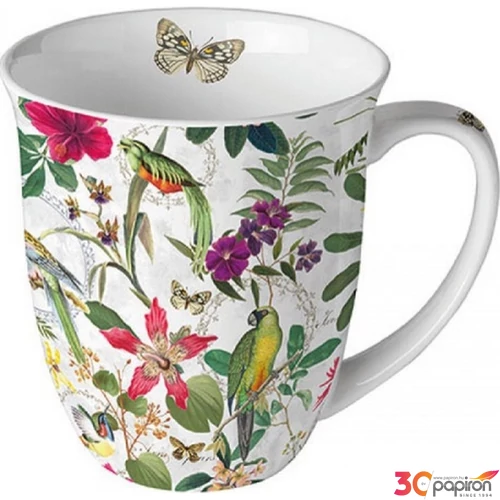 Bögre porcelán Ambiante Tropical Jungle 4dl porcelánbögre