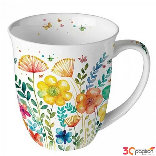 Bögre porcelán Ambiante Vibrant spring white 4dl porcelánbögre