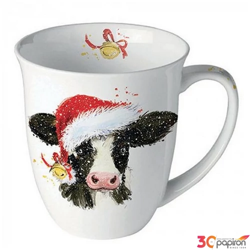 Bögre porcelán Ambiante Christmas cow bell 4dl porcelánbögre