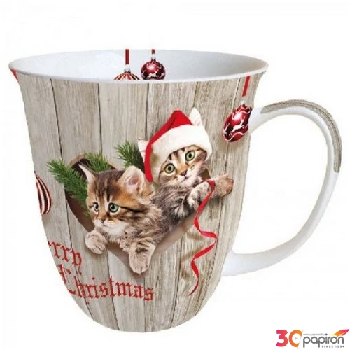 Bögre porcelán Ambiante Curious Kittens 4dl porcelánbögre