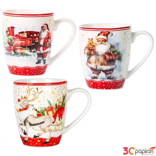Bögre Porcelán karácsonyi 3,6dl Navidad dobozban