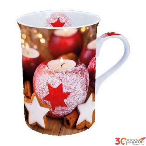 Bögre porcelán Ambiante Star On Candl e 2,5dl porcelánbögre