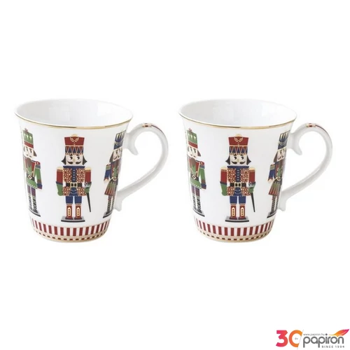 Bögre Porcelán karácsonyi 2,7dl szett Nutcracker 2db-os dobozban