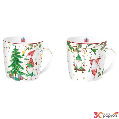 Bögre Porcelán karácsonyi 3,5dl Ready for Christmas 2db-os dobozban