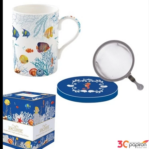 Bögre Porcelán 3,5dl Aquarium Atmosphere dobozban