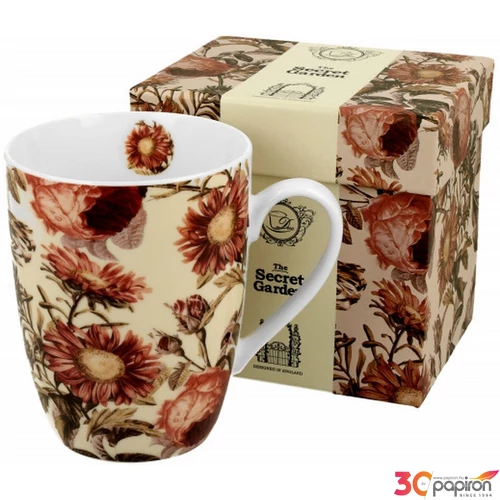 Bögre porcelán Peoney virágos