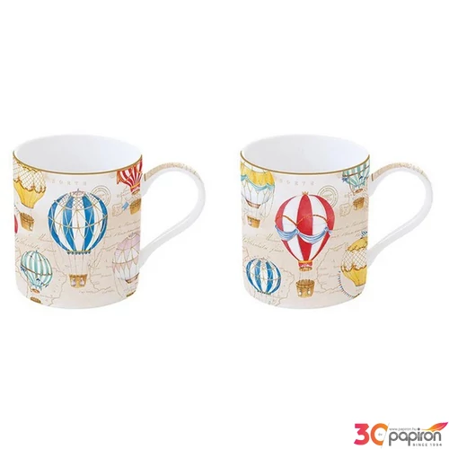 Bögre szett Porcelán 3,5dl Air Balloons 2db-os dobozban