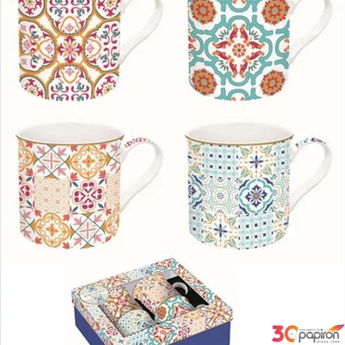 Bögre szett porcelán 3dl Atmosphere, Siracusa 4db-os dobozban