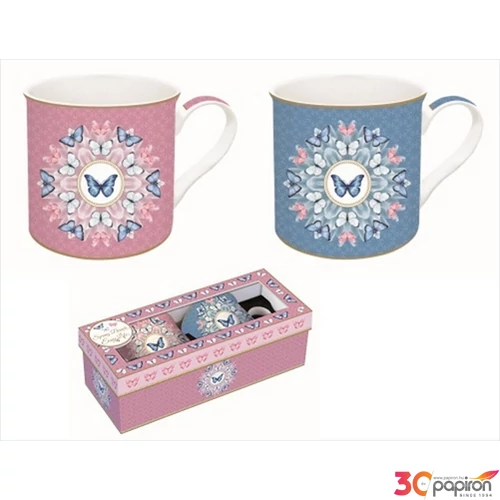Bögre szett porcelán 3dl Atmosphere, Spring Parade 2db-os dobozban