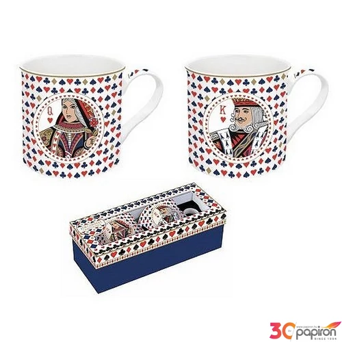 Bögre szett Porcelán 3dl Casino Royale 2db-os dobozban