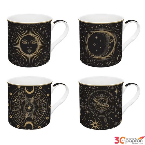 Bögre szett Porcelán 3dl Atmosphere Celestial 4db-os dobozban