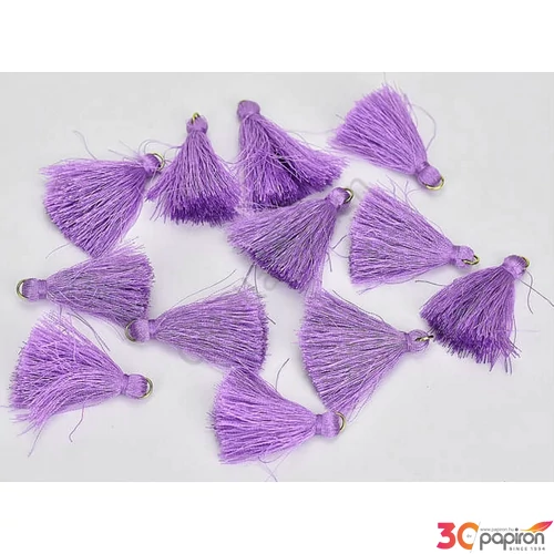 Bojt textil egyszínű fényes lila (12db/csomag) [5998997713964]