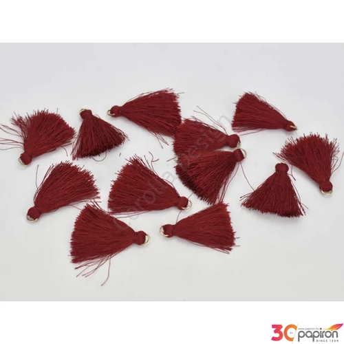 Bojt textil egyszínű fényes piros (12db/csomag) [5998997713964]