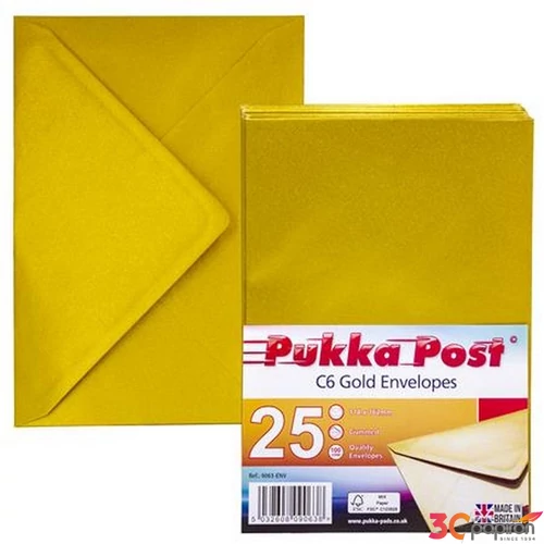 Boríték C6 szilikonos Pukka PadGold, arany
