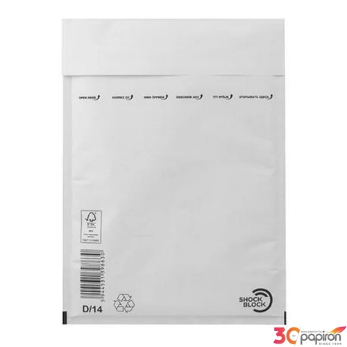Boríték légpárnás W4/D14 fehér 200x275 mm külméret, 180x265 mm belméret 100db/doboz