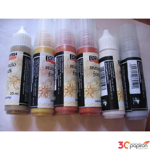 Szatináló festék Pentart 20ml fehér