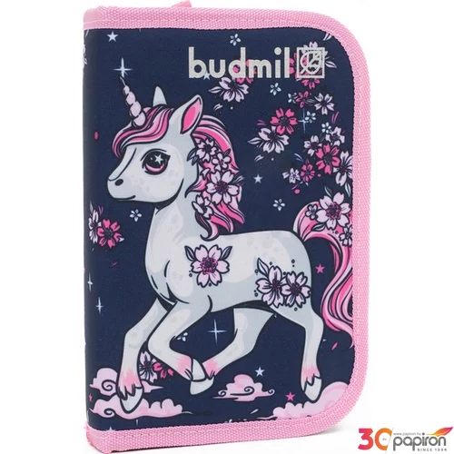 Budmil tolltartó klapnis 25' S.Kék-Pink Mintás,14x21,5x4cm 10120086/S9
