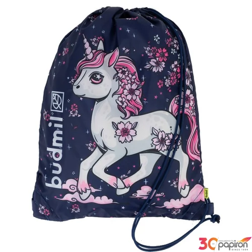 Budmil tornazsák 25' S.Kék-Pink Mintás,32x44cm 10150033/S7