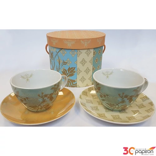 Cappuccinos csésze tányérral, porcelán Bartlett 