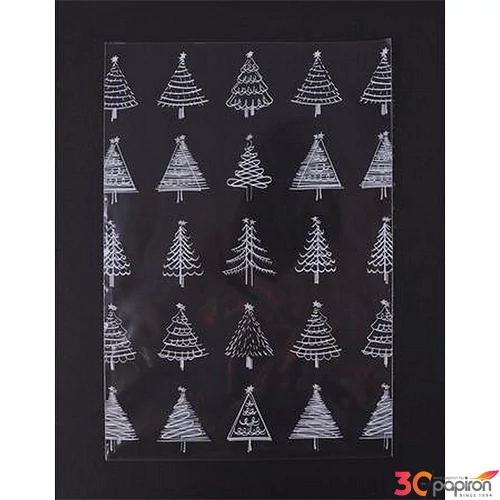 Celofán tasak BOPP 180x450mm karácsonyi mintás