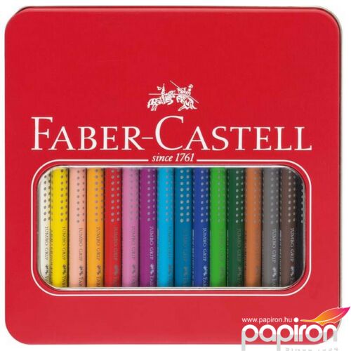 Faber-Castell színes ceruza 16dbdb Grip Jumbo Aqarell színes cer fém betekintő ablakos dobozban 110916