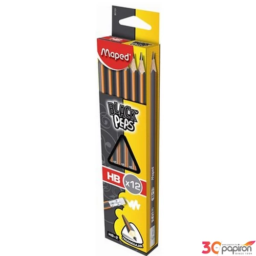 Ceruza HB Maped Black Peps radírral grafitceruza