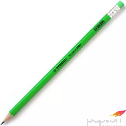 Ceruza HB Stabilo Swano Neon hatszögletű radíros - zöld test 49207 grafitceruza Swano 4907