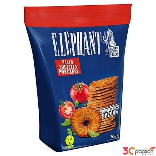 Chips-tallér 70 g ELEPHANT paradicsomos-fűszeres