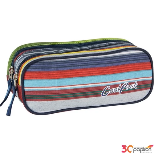 Tolltartó Cool Pack hengeres M:20x9,5x8,5cm, 2rekesz megszűnő CLEVER, 47517CP-142_Stripes