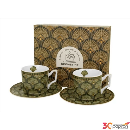 Csésze+alj Porcelán 120ml Verdigo 2db-os dobozban