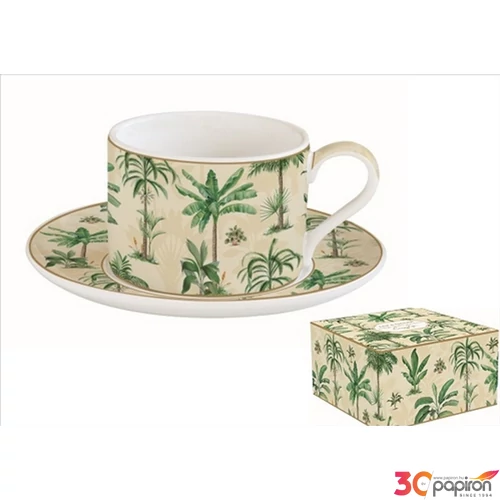 Csésze+alj Porcelán 2,4dl Oasi dobozban