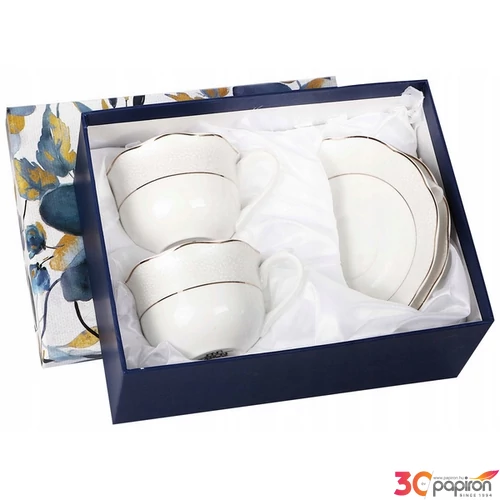Csésze+alj Porcelán 220ml Jana, 2 személyes, dobozban