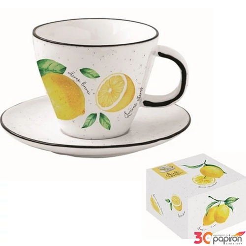 Csésze+alj Porcelán 2,5dl Amalfi dobozban