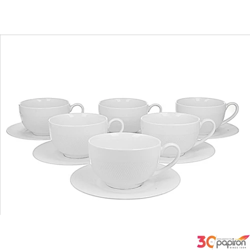 Csésze+alj Porcelán 2,5dl Diamond 6db-os dobozban
