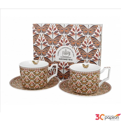 Csésze+alj Porcelán 2,5dl Papilio 2db-os dobozban