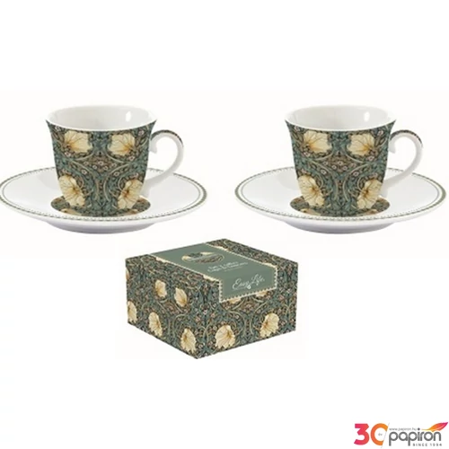 Csésze+alj porcelán reggeliző 3,7dl Garden Joy dobozban