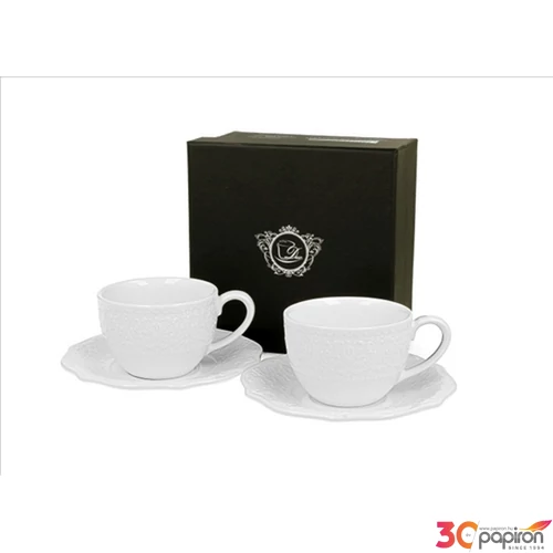 Csésze+alj Porcelán 75ml Alice 2db-os dobozban