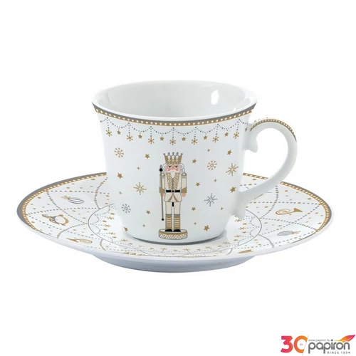 Csésze+alj teás Porcelán karác 2dl Royal Nutcracker dobozban