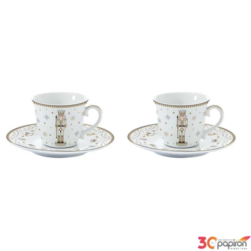 Csésze+alj Porcelán karácsonyi 80ml Royal Nutcracker 2db-os dobozban