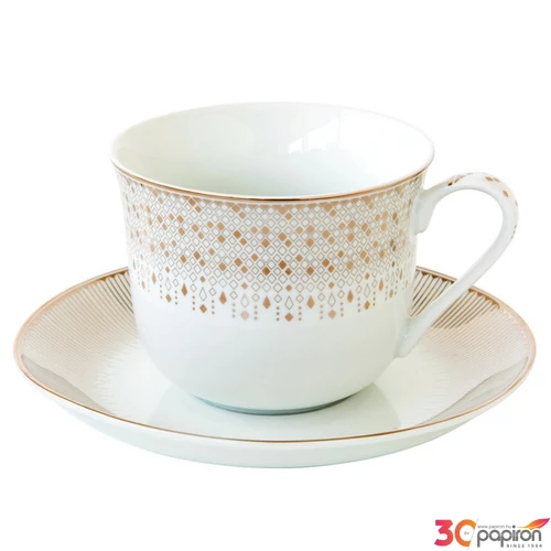 Csésze+alj porcelán reggeliző 3,7dl Festive dobozban