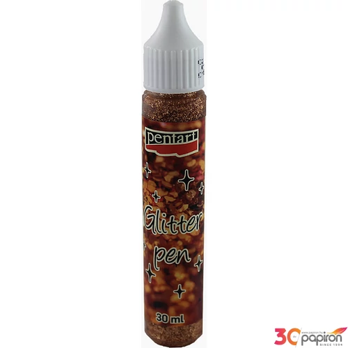 Csillámragasztó dekor toll 30m bronz Pentart 30ml dekor ragasztó