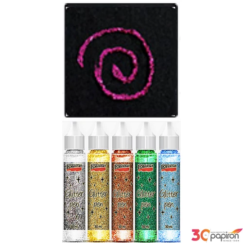 Csillámtoll 30ml pink Pentart dekor ragasztó