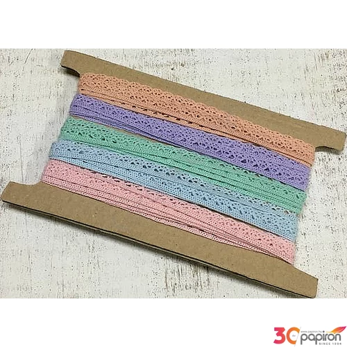 Szalag csipke karácsonyi különböző - 1cm széles 5x2m/cs