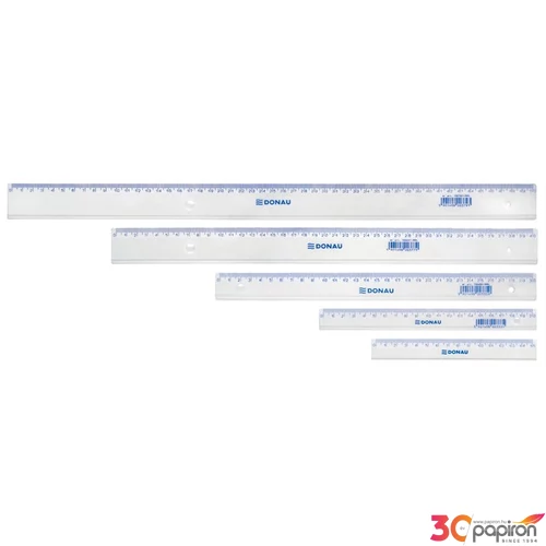 Vonalzó 30cm műanyag Donau áttetsző Irodai kiegészítők Donau 7053001PL-00