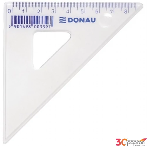 Vonalzó háromszög 45° 8,5cm Donau műanyag Irodai kiegészítők Donau 7061001PL-00