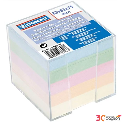 Tépőtömb 83x83x75 Donau Donau fehér adagolóval D7490