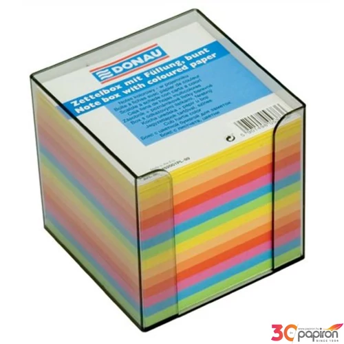 Tépőtömb 89x89x85 Donau színes kockatömb nem ragasztott adagoló 700lap